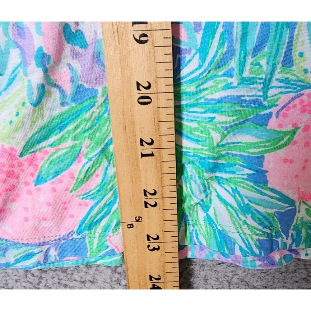 Lilly Pulitzer Women's Sz XXS‎ Long Ruffle Sleeve Button Front Pajama Top Floral
